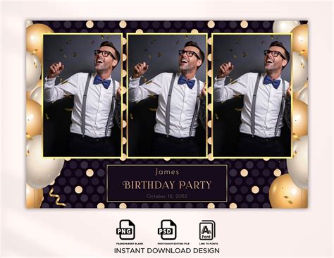 Photo Booth Template Birthday Photo Booth Template Party Birthday