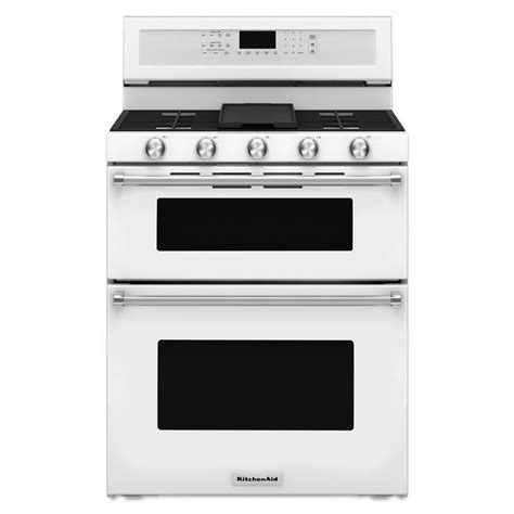 Kitchenaid 30 In 5 Burner 39 Cu Ft 21 Cu Ft Self Cleaning Double