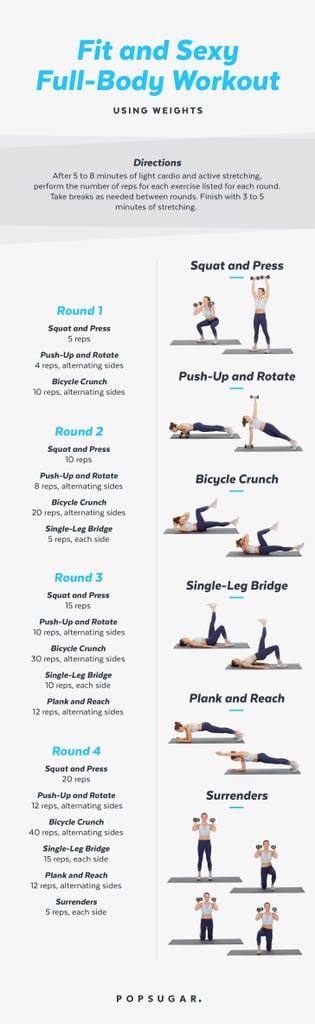 Minute Full Body Workout With Weights Popsugar Fitness