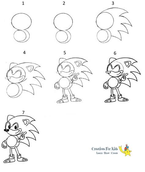 How To Draw Sonic The Hedgehog From Sonic X Printable Step By Step My