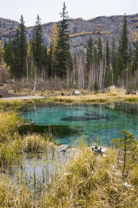 Blue Geyser Lake In Altay Mountains Stock Photo Image Of Highland