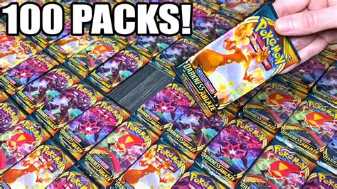 100 Packs Of Pokemon Cards How Many Ultra Rare Charizards Can I Pull