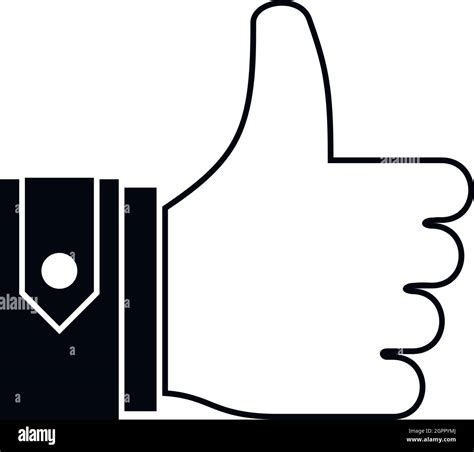Thumbs Up Icon Simple Style Stock Vector Image And Art Alamy