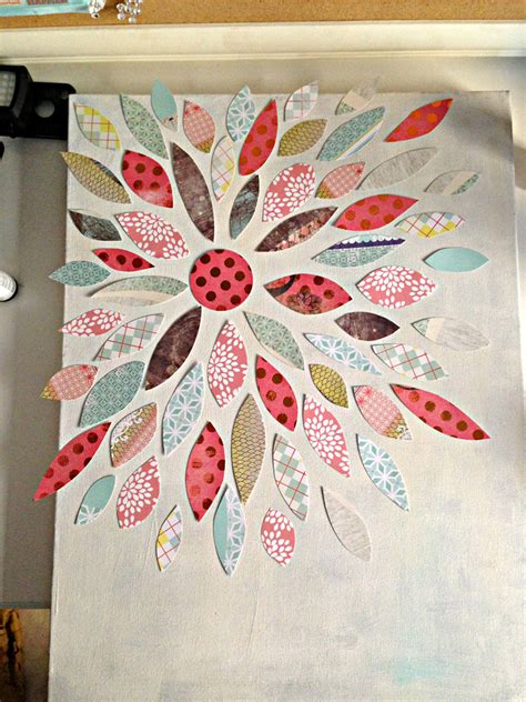 Summer Crafting Day 12 Paper Flower Canvas Art — Me And My Big Ideas