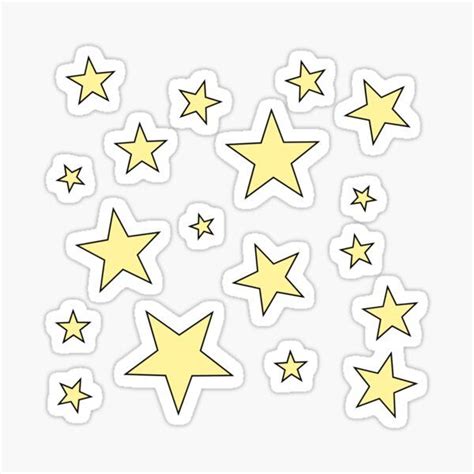 Yellow Star Pack Sticker By Cassiesantella In 2021 Preppy Stickers