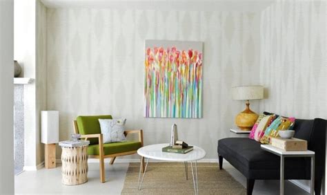 elegan ide desain wallpaper dinding ruang tamu minimalis ruang tamu