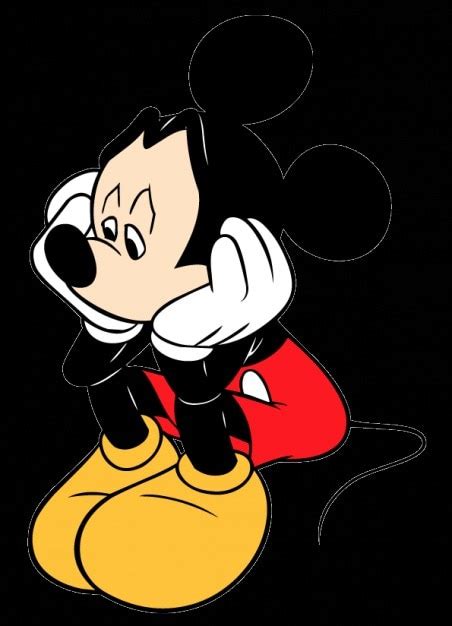 Sad Mickey Mouse Vector Clipart Stock Image Everypixel
