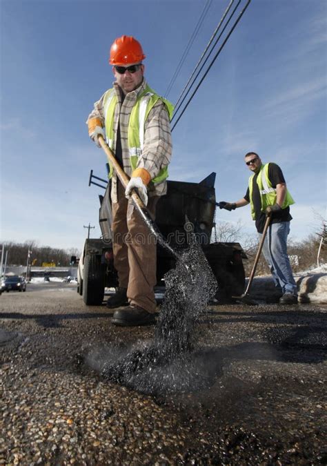 Road Crew Editorial Stock Image Image Of American Potholes 72368824