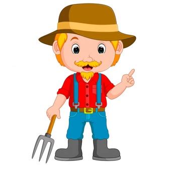 Cómo y cuándo ver estados unidos vs. Jovem agricultor de desenhos animados segurando ancinho ...