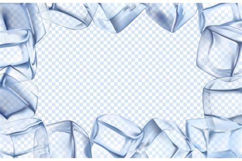 Ice Cubes Frame Chill Border Icy Cold Cube And Iced Rectan