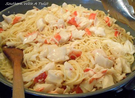 Meanwhile, in a large skillet, melt butter. Southern With A Twist: Crab Scampi
