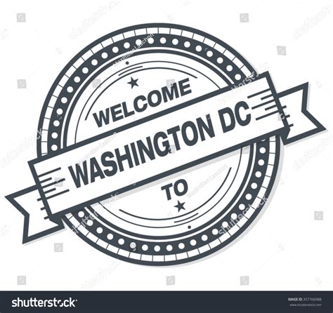 Welcome Washington Dc Stamp Badge Stock Vector Royalty Free 357766988
