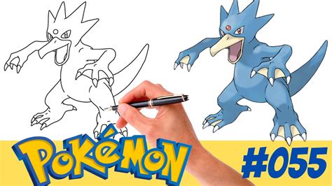 Cómo Dibujar Golduck Pokemon 055 FÁcil Generación 1 Youtube