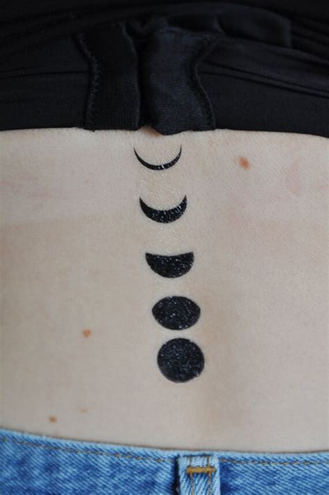 Moon Temporary Tattoo Phases Of The Moon Lunar By Joellesemporium