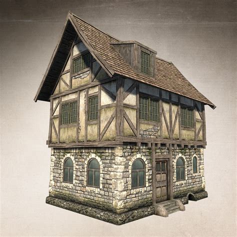 Fantasy Medieval House 3d Max Medieval Houses Fantasy House Medieval