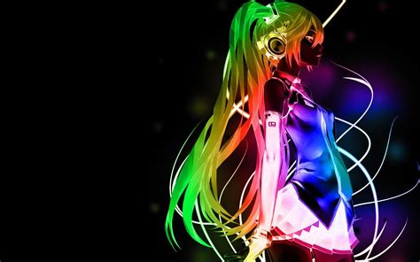 Neon Anime Girl Wallpapers Top Free Neon Anime Girl Backgrounds