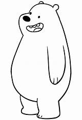 Bare Bears Coloring Grizzly Dei Bear Drawing sketch template