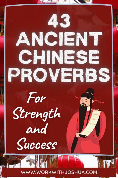43 Ancient Chinese Proverbs About Strength And Success Work With Joshua