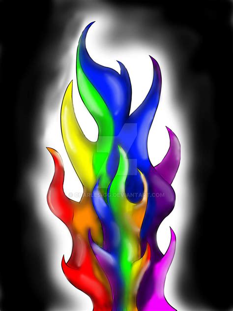 Rainbow Flames By Charles Gg On Deviantart