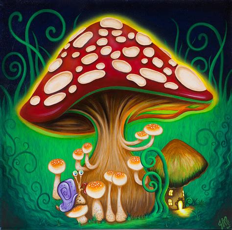 Mushroom Magic Painting By Jennie Macmillan Fine Art America