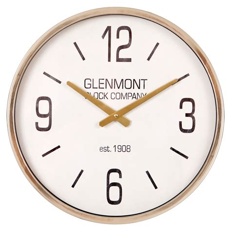 Buy Patton Wall Decor 16 Glenmont Gold Metallic Wall Clock Online At