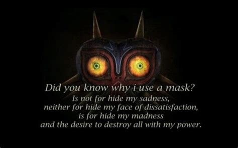 Here are a couple of my favorites Majora's mask quote | The Legend Of Zelda | Pinterest | The o'jays, Mask quotes and Masks