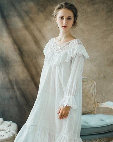 Victorian Vintage Cotton Nightgown Etsy In 2020 Night Dress Night