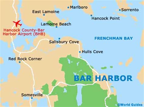 bar harbor maps  orientation bar harbor maine  usa