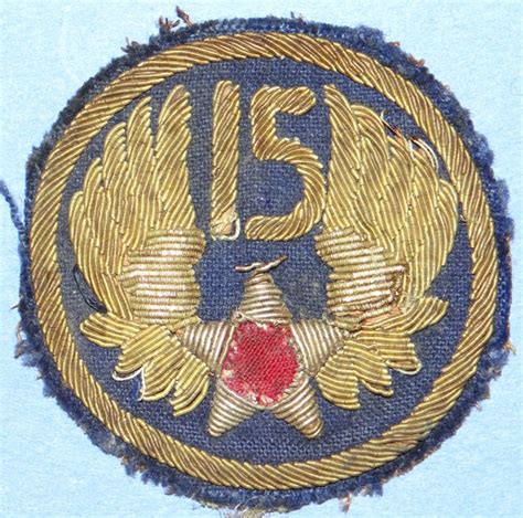 Theater Made Bullion 15th Army Air Force Ww Ii Patch Us Patches
