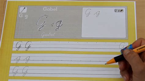 Die antworten wurden in stichpunkten auf blättern aufgeschrieben und auf den tischen sichtbar verteilt. Klasse 2: Schreibschrift Buchstabe G - YouTube