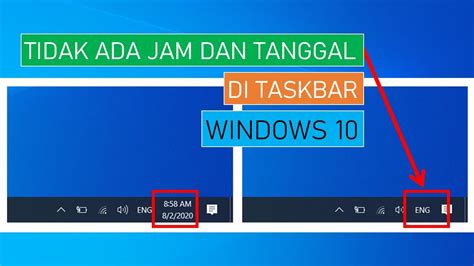 Cara Menghilangkan Jam Dan Tanggal Di Taskbar Windows 10 Tutorial