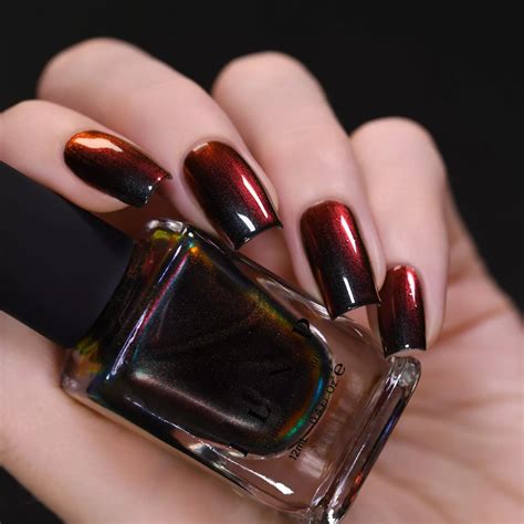 Ilnp Eclipse Black To Red Ultra Chrome Nail Polish Nail Polish