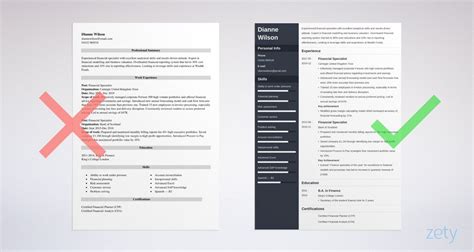 finance cv examples writing guide