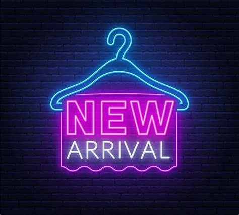 Premium Vector New Arrival Neon Signs Style Text