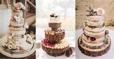 Country Rustic Wedding Cakes Were Loving Roses Rings