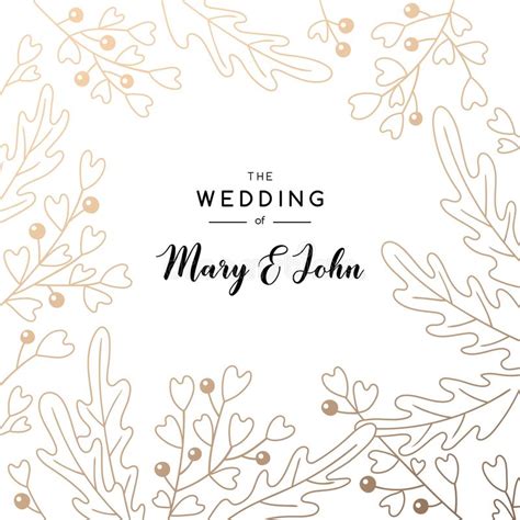 Elegant Wedding Background With Floral Pattern For Design