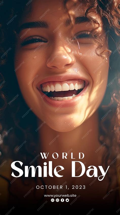 premium psd world smile day background and smile day poster