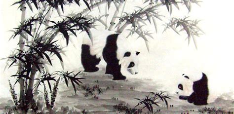 Chinese Panda Painting 0 4510002 66cm X 136cm26〃 X 53〃