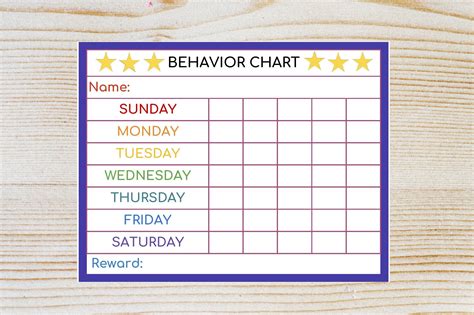 Kids Behavior Chart Printable Chore Chart Sticker Chart Etsy