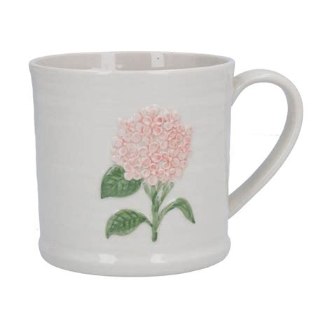 Pink Hydrangea Ceramic Mug Seacoast Garden Centre Limavady