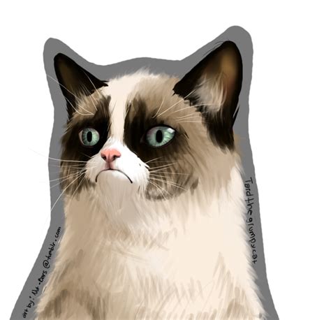 Download Grumpy Cats Grumpy Cat Face Art Png Png Image With No