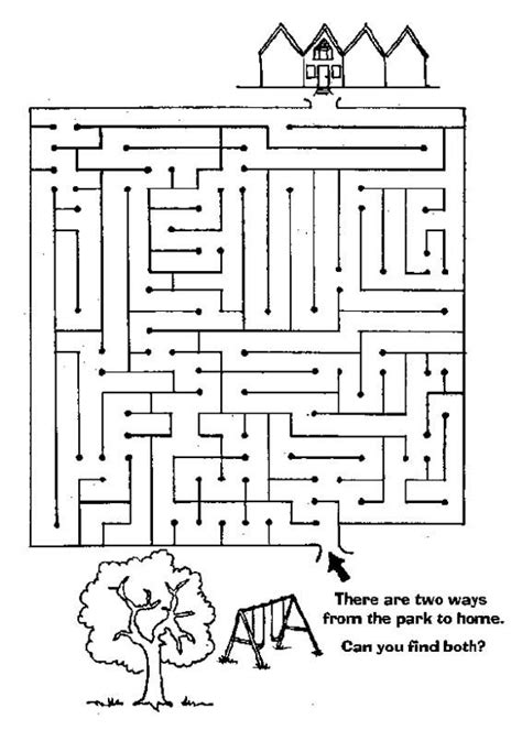 Maze Worksheet For Grade 1