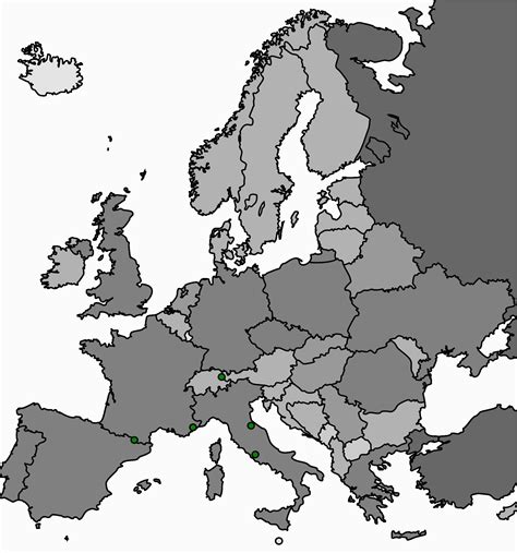 Europe Map Without Country Names
