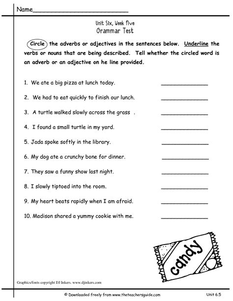 Preposition Worksheets 2nd Grade