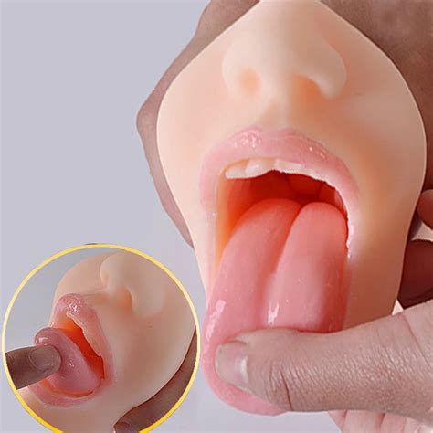 Deep Throat Male Masturbator Oral Sex Blowjob Masturbation Cup With Teeth Tongue Realistic