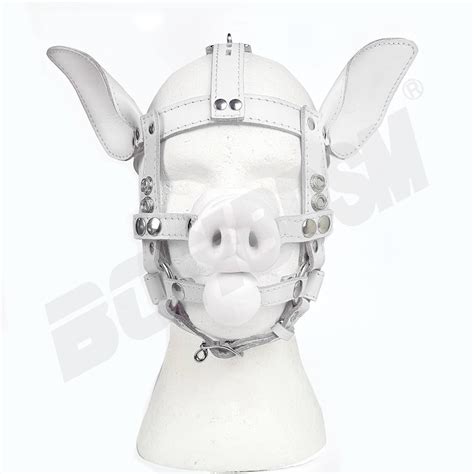 BDSM Pig Ball Gag Harness With Ears Quality Leather Etsy