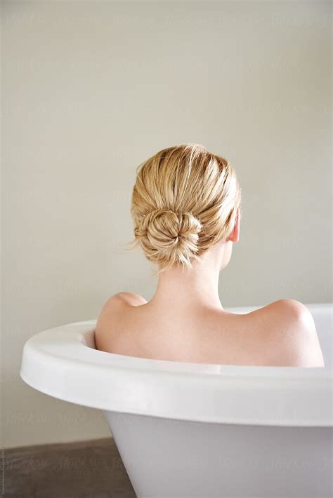 Beautiful Woman Relaxing In Bathtub At Spa By Stocksy Contributor Trinette Reed Stocksy