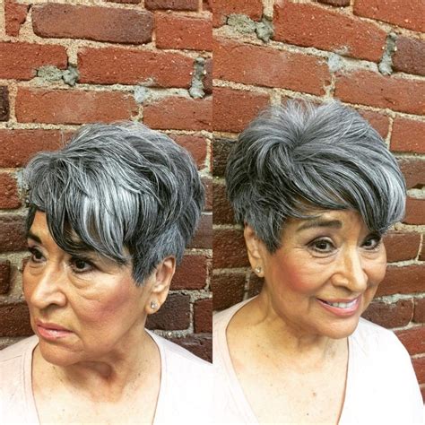 20 Collection Of Silver Pixie Haircuts With Side Swept Bangs