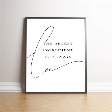The Secret Ingredient Is Always Love Kitchen Signs Kitchen Etsy