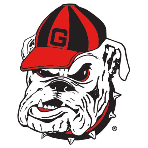 Logo University Of Georgia Bulldogs Bulldog Head With Hat Fanapeel